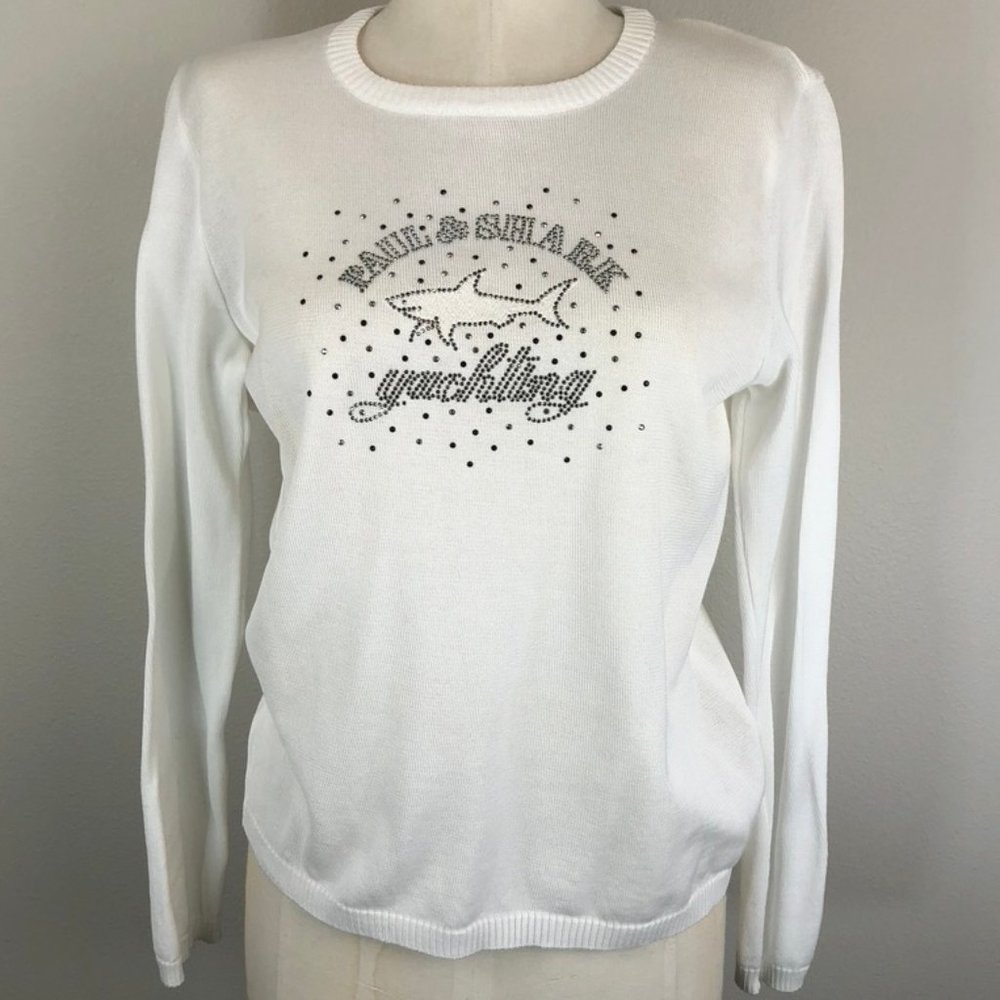 Rare Paul & Shark Yachting Bedazzled Sweater NWT